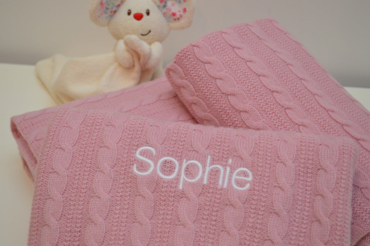 Personalised cashmere hotsell baby blanket